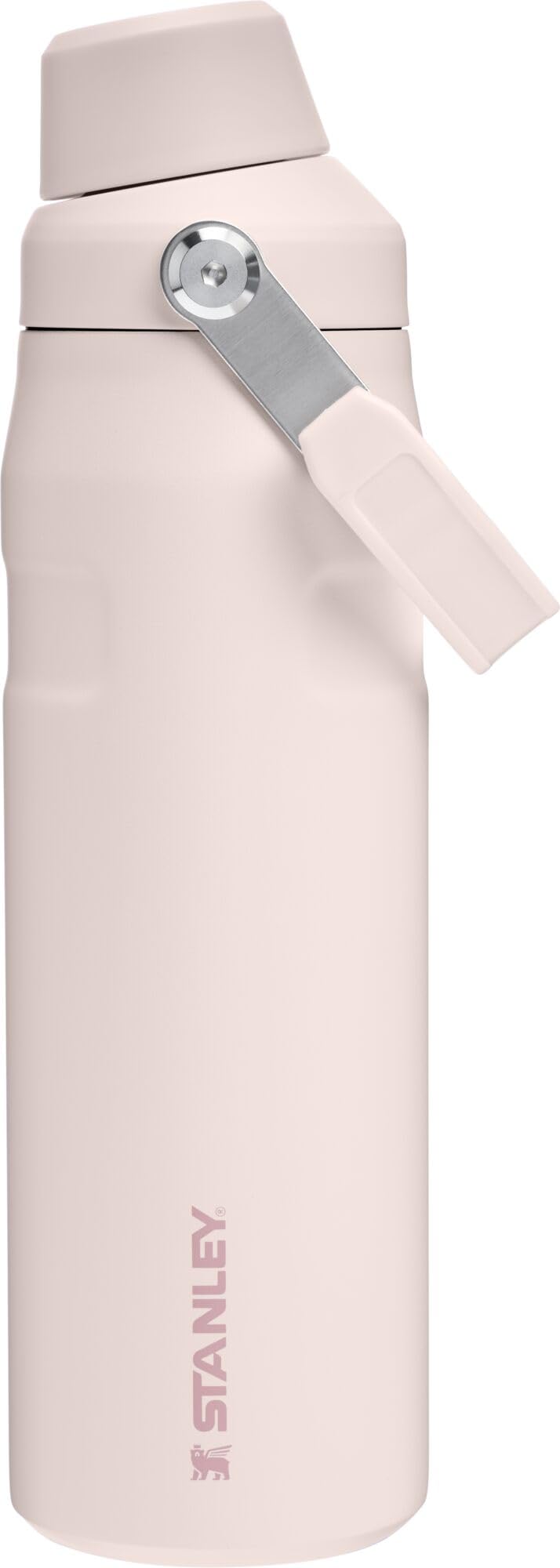 Stanley IceFlow Fast Flow Water Bottle 24 oz | Angled Spout Lid | Lightweight and Leakproof for Travel and Sports | Insulated Stainless Steel | BPA-Free | Rose Quartz